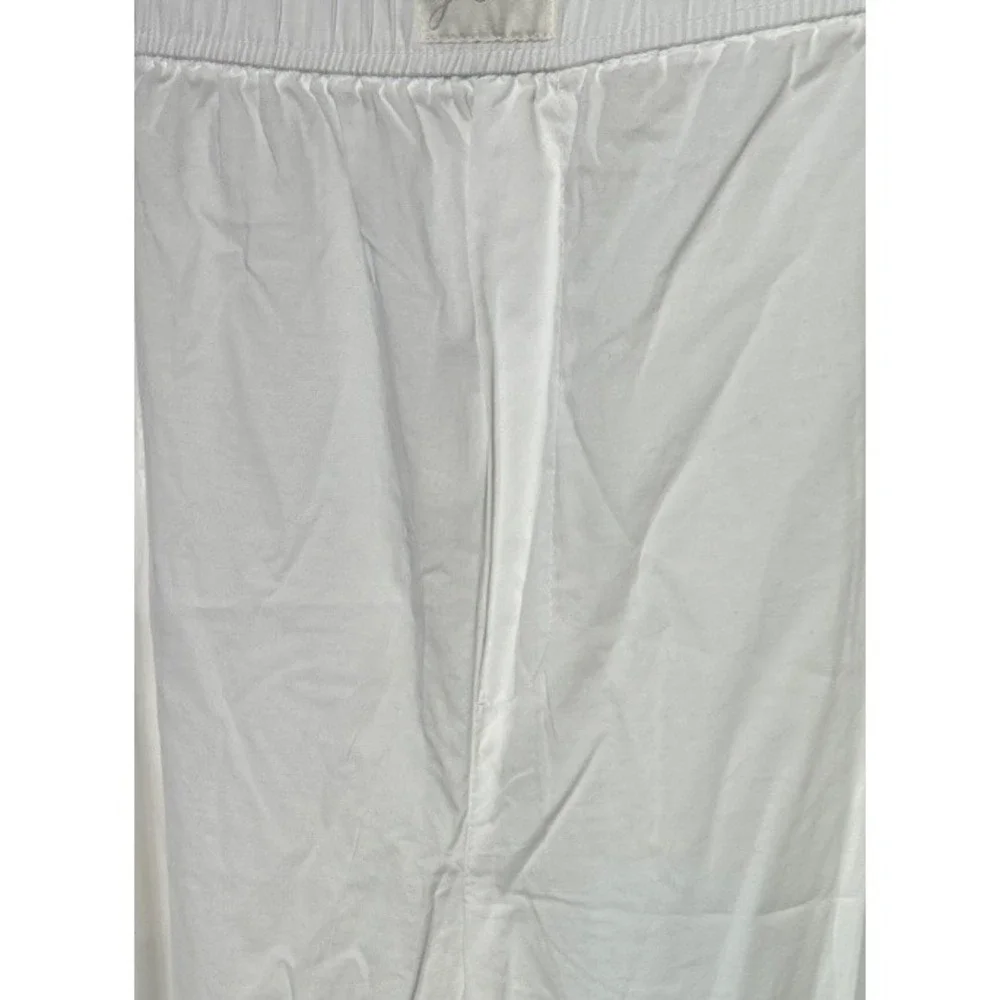 J Crew Cotton Poplin Wide‎ Leg Pajama Lounge Pants White Women's Size 3XL NWT